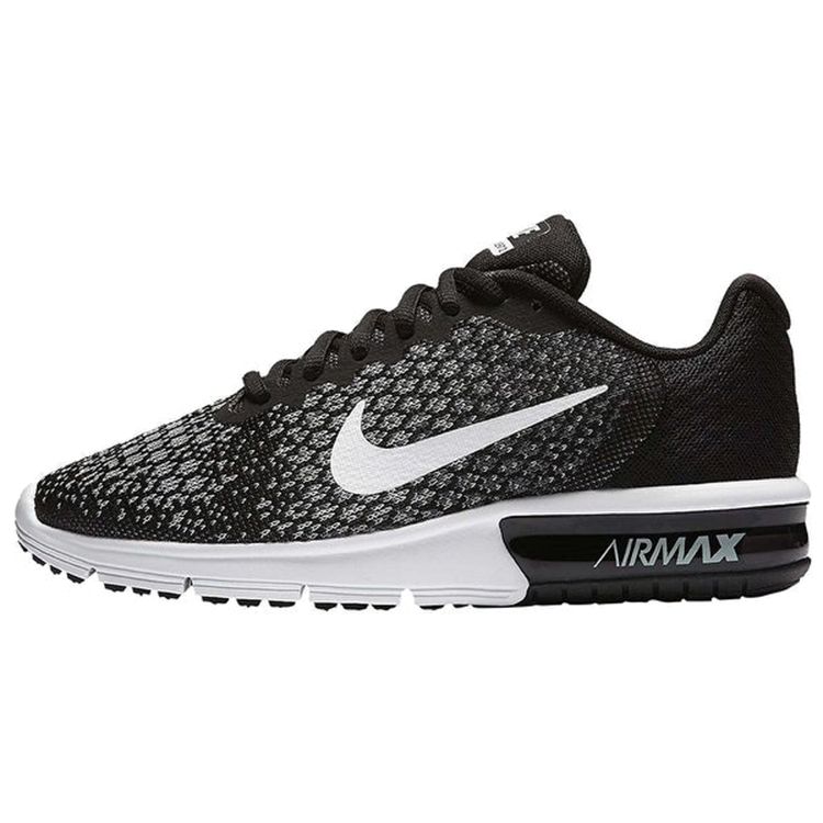 

Женские кроссовки Nike Air Max Sequent 2 черно-белые темно-серые 852465-002