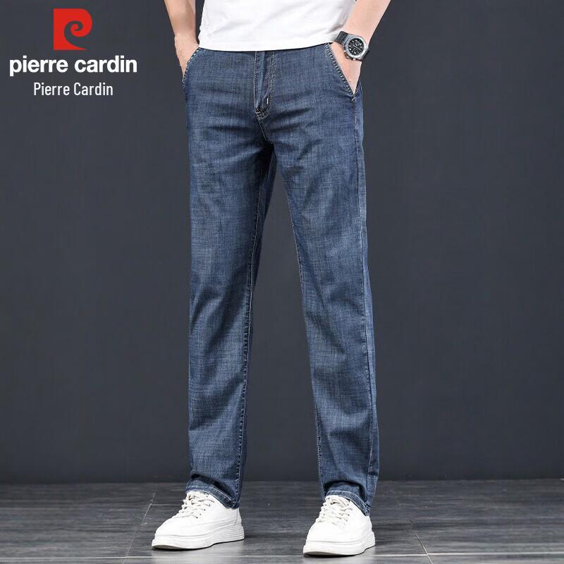 Pierre Cardin Men s Summer Tencel Straight Fit Jeans 33