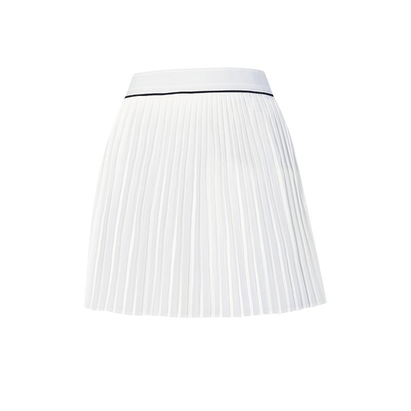 Fila Tennis Fashion Simple Classic Pleated Sports Woven Tennis Skirt Women Skirts Cloud-White A11W623337FWT