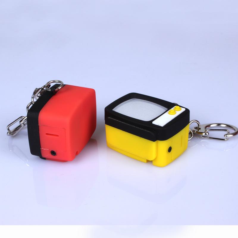 LED Luminous TV Keychain Toy with Screen Change Feature