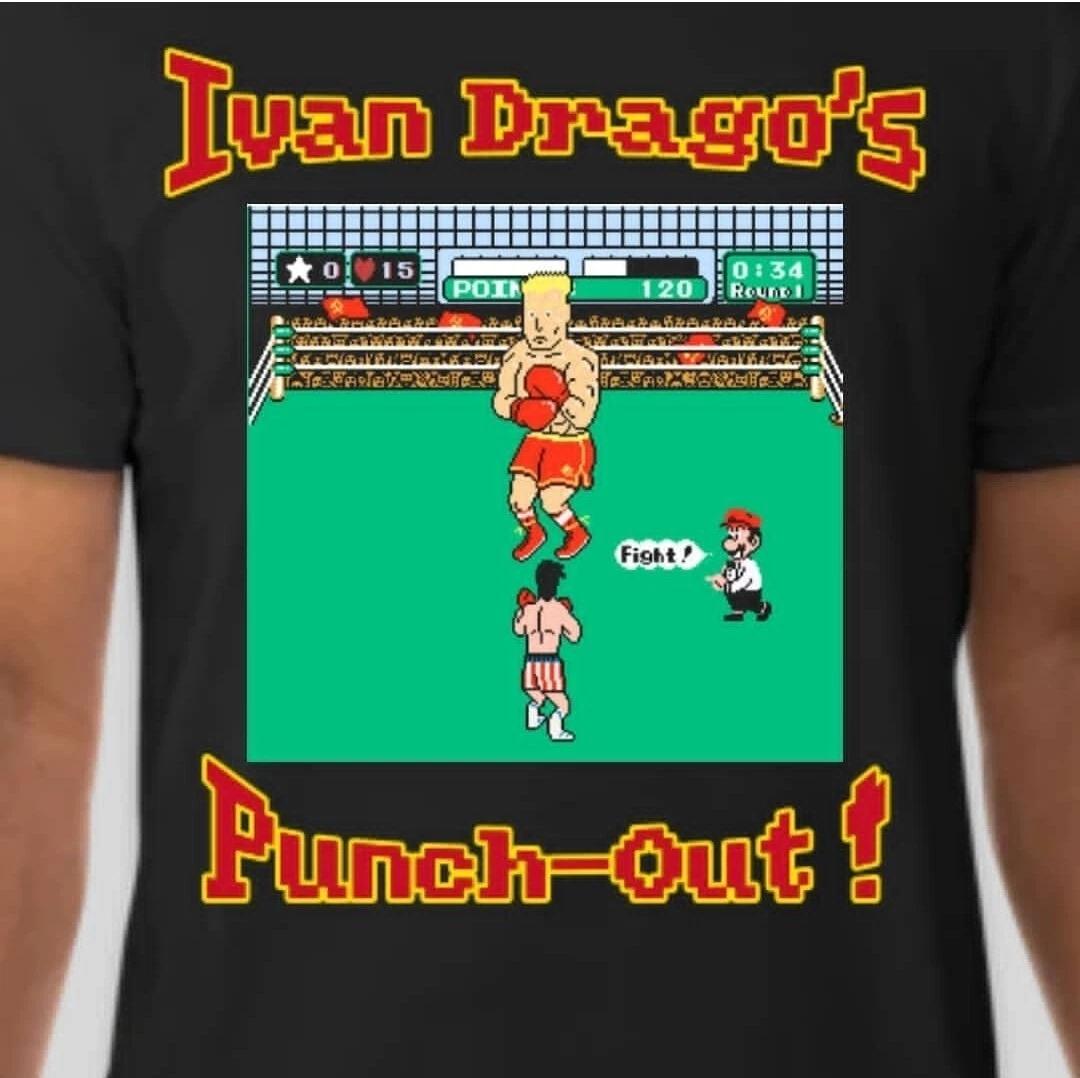 Ivan Drago Punch-Out Parody T-shirt by Evulian M