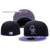 Colorado Rockies MLB Flat Brim Embroidered Baseball Cap