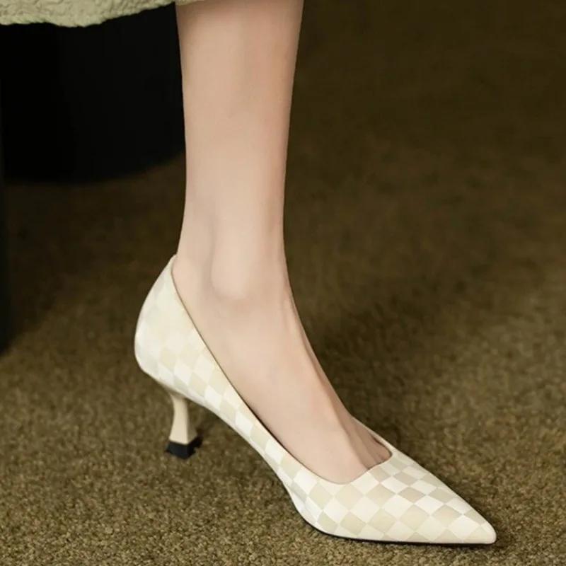 Fashion 2024 High Quality Shoes for Ladies Slip-On Women's Autumn Dress High Heels Female Sexy Pointed Toe Stilettos or Thin Heels Shoes