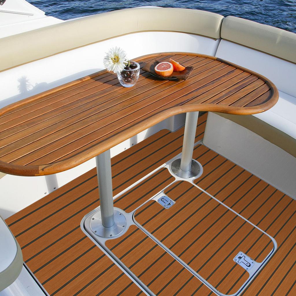 EVA Non-Slip RV Floor Mat, Waterproof Boat Deck Padding, 6mm Thick Teak Style Marine Gym Mat, All-Purpose Surface Protection