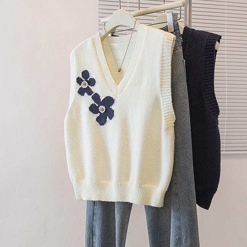 

Real Shot: Plus Size Women s Korean-Style Embroidered Slimming Vest 4XL