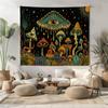 Psychedelic Mushroom Eye Tapestry - Trippy Surreal Wall Hanging Visionary Fungi Decor Boho Shroom Art Cosmic Festival Vibes