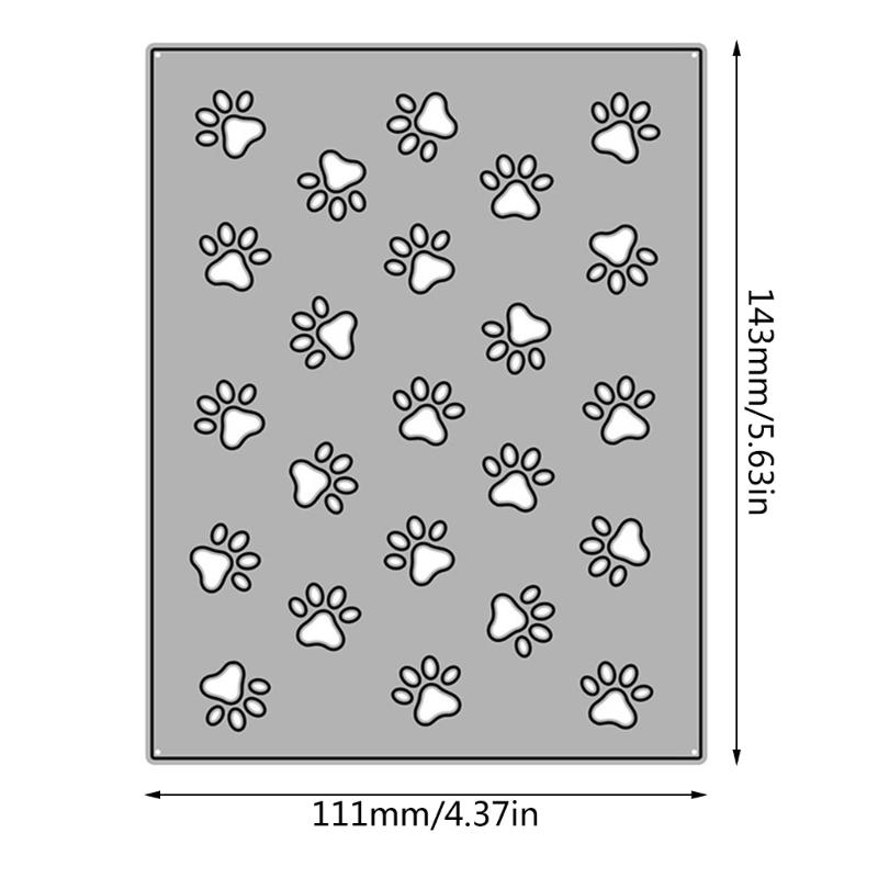 Dog  Foot Print Metal Die Cutting Dog Footprinted Cutting Dies Embossing  Stenciled-for Card Making