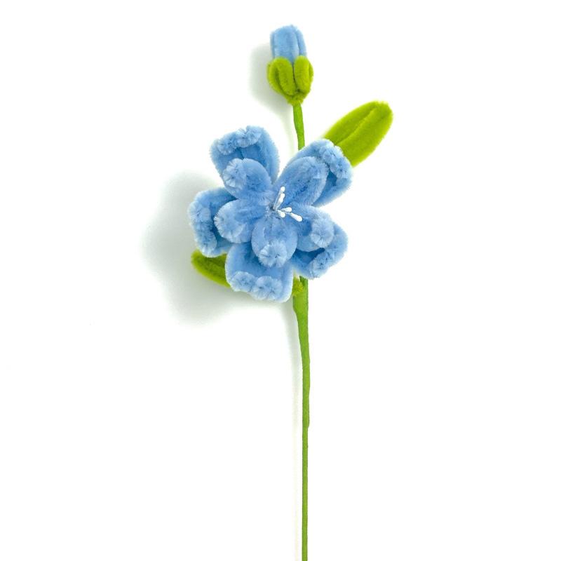 

1PC Finished Flowers Handmade Woven Bouquet Creative Gift Home Decor 35*5cm Pipe Cleaner Camellia Flower