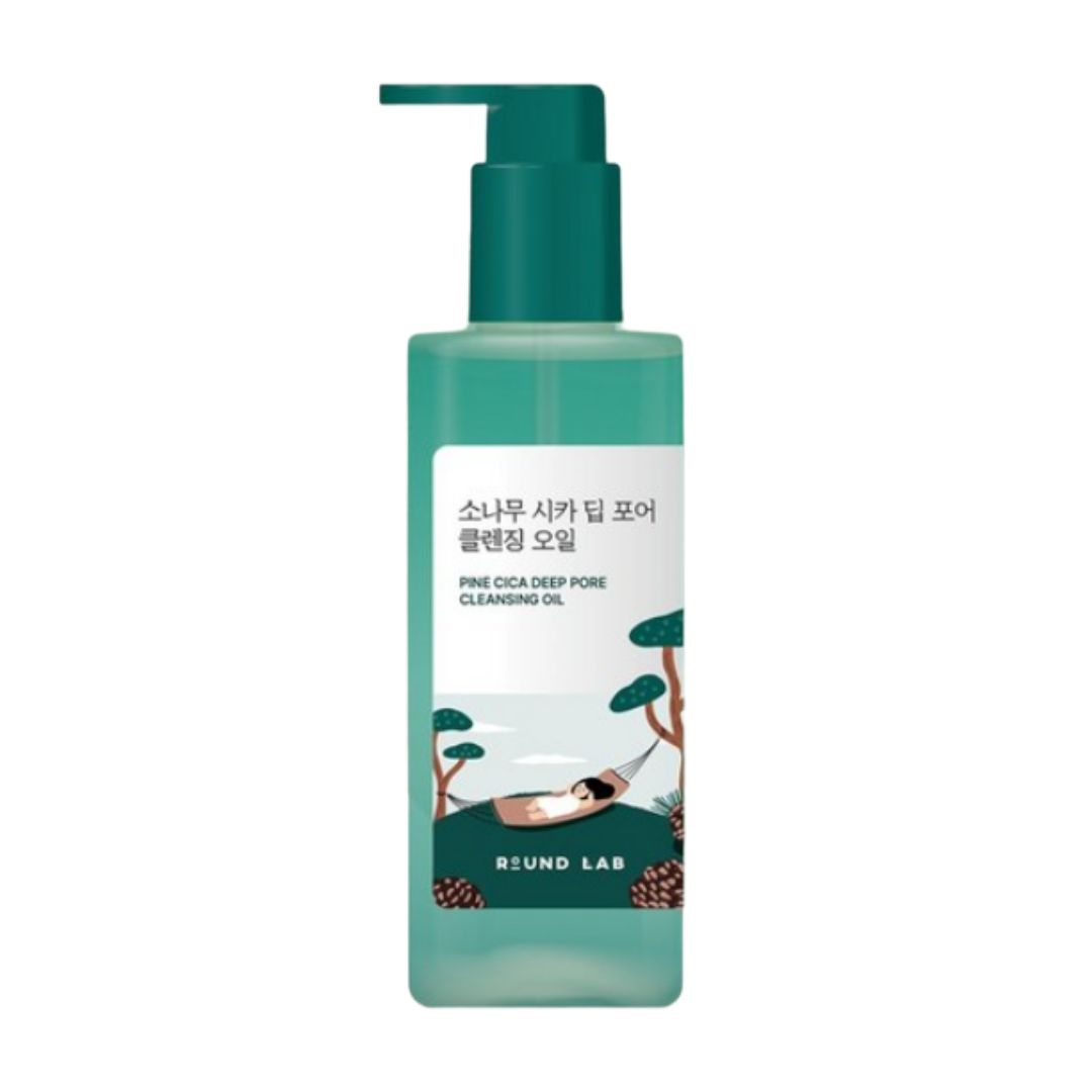 ROUND LAB Pine Cica Deep Pore Cleansing Oil Makeup Remover Facial Cleanser 200ml