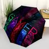 1pc Gamer Youth Automatic Folding Umbrella with 8 Bones, 3-Fold Compact Umbrella, Compact Design On-the-Go Essential, casual outdoor accesso