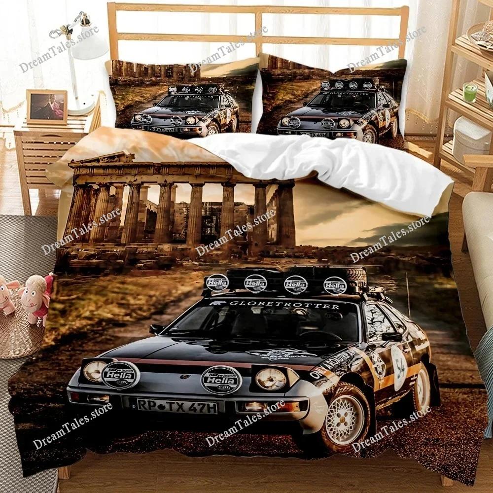 Vintage Duvet Cover Set Classic Car Automobile Mechanic Nostalgic 50s Bedding Set Twin Queen King Full Polyester Quilt Cover369