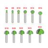 8-Pattern Round Bottom & Head Woodworking Milling Cutter, Grooving & Trimming Router Bit for Engraving & Bakelite Milling