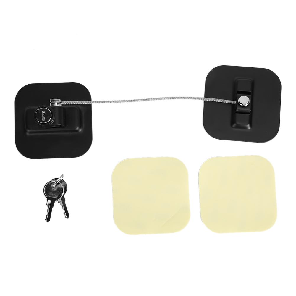 

Square Black ABS Refrigerator Closet Cabinet Lock Child Safety System with Key