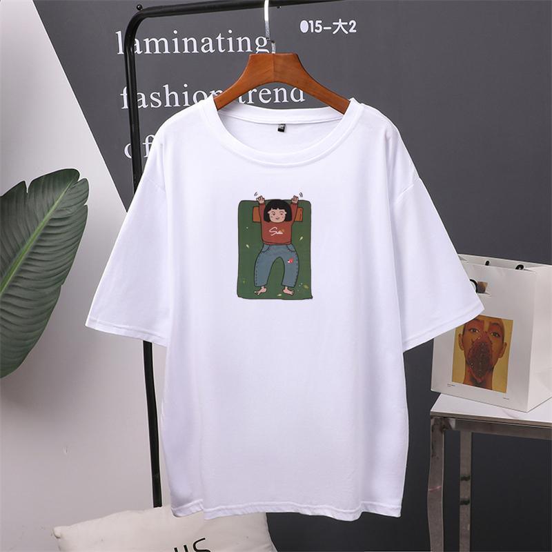 TWINFLAMES Kawaii Cartoon Print T Shirt Women Harajuku 90s Cute Women T-shirt Funny Streetwear Graphic Tops Female