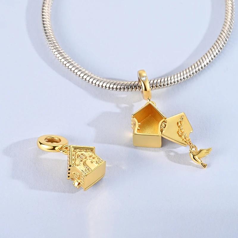 Copper Starry Night By Van Gogh Charms Bead Cz Zircon Whale Cat Pendant Fit Original Bracelet Necklace Diy Jewelry