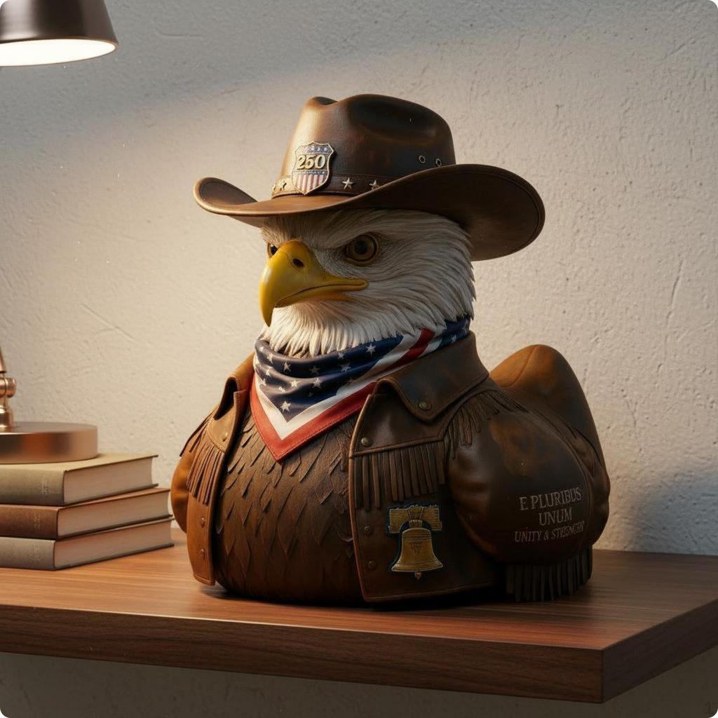 Independence animal Statue 250th Anniversary Patriotic Collectible for Collectors,