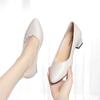 Fashion Work Mother Soft Sole Comfortable Mid-heel Single Shoes Women Thick Heel Middle-aged Non-slip Soft Leather Shoes Spring Autumn