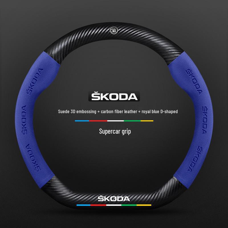 Steering Wheel Cover for Skoda: Octavia, Kamiq, Kodiaq GT, Superb, Karoq, Scala