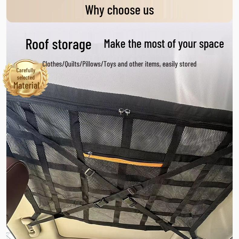 Car Roof Luggage Organizer Net Pocket Hanging Storage Bag