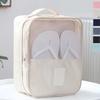 

3 Slots Twill Oxford Cloth Shoe Bag Portable Travel Storage Bag Dustproof Organizer Pouch for Outdoor Trip слонова кістка