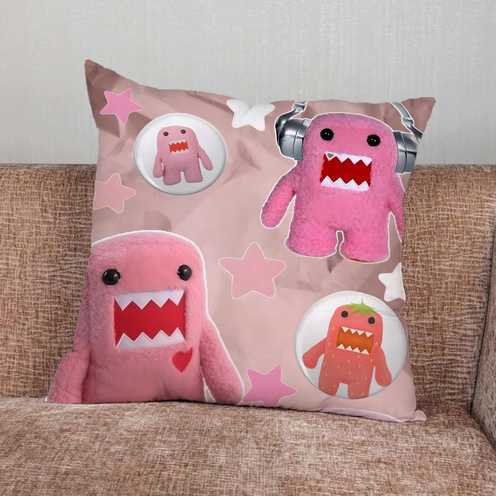 Мультяшная милая наволочка Domo-kun для дома, спальни, автомобиля, офиса, декора гостиной, чехол на подушку для дивана, подходящая 16x16Inch