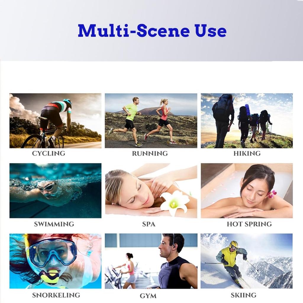 Bone Conduction Headphones, IPX8 Waterproof MP3 Swimming Headphones Underwater Music Player Built-in 32G Memory, Open-Ear Wireless Bluetooth 5.3