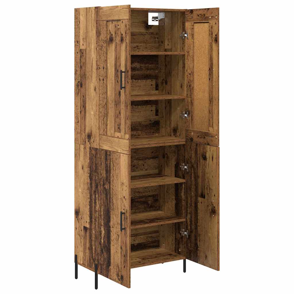 Highboard 2 pcs Reclaimed Wood Wood Based Material