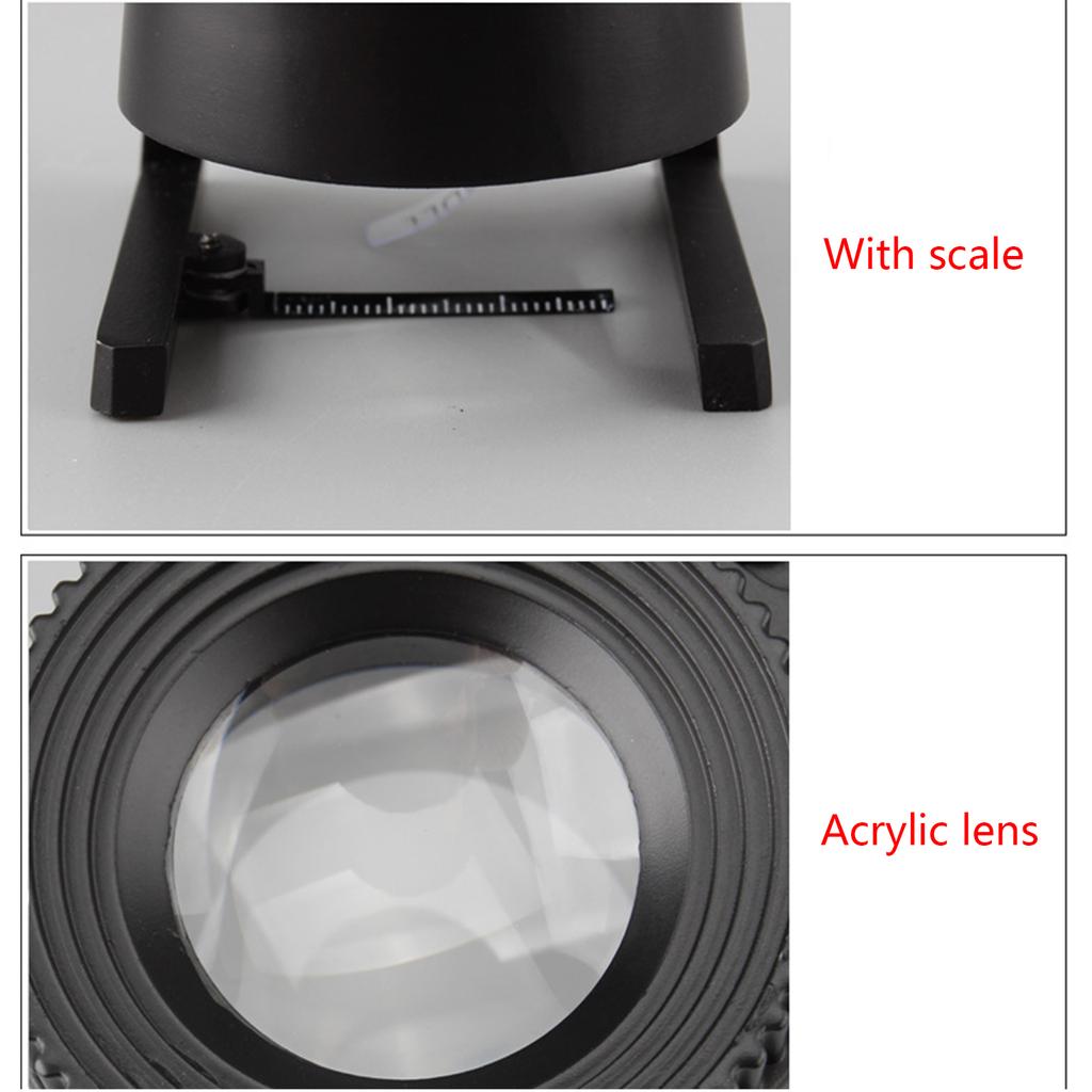 20X Illuminated Loupe Magnifier Coin Magnifier with Light Jewelers Magnifying Glass for Coins Textile Embroidery Stamps