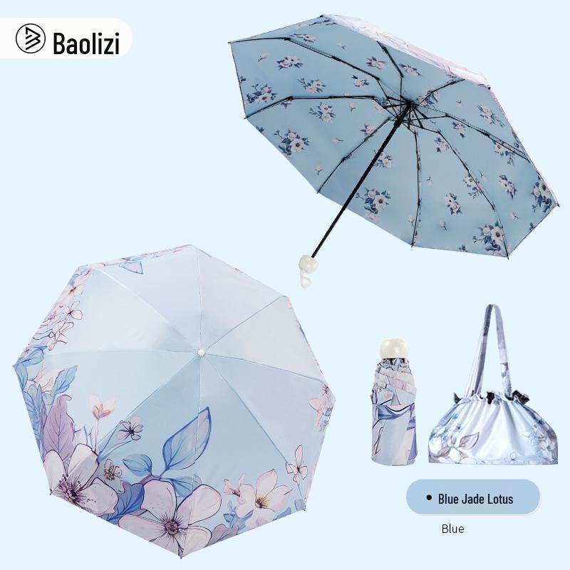 Baolizi Dual-Layer UV Protection Sun & Rain Umbrella for Women