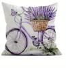 Polyester Purple Lavender Print Cushion Covers,  Skin Velvet Zipper Closure Machine Washable Throw Pillow Cases for Home Decor