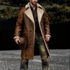 European & American Retro Patchwork Mid-Length Single-Breasted Men's Winter Coat - In Stock
