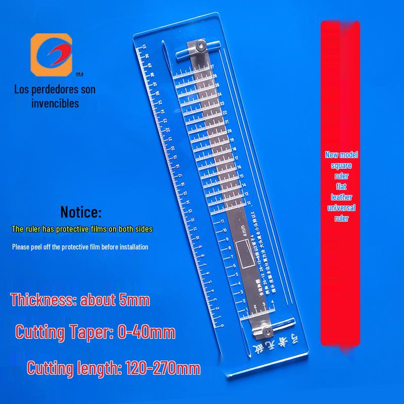 Leather & Rubber Cutting Tool Set: Rotary Cutter, Taper Ruler, Trapezoidal Ruler, and Cutting Mat