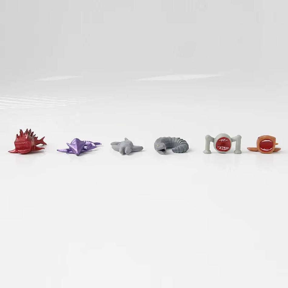 24 Stück Subnautica Sea Eater Monster Figur Leviathan Figuren Dekoration Bloop Gran Maja Modell Puppe Ornament Spielzeug Halloween Geschenke