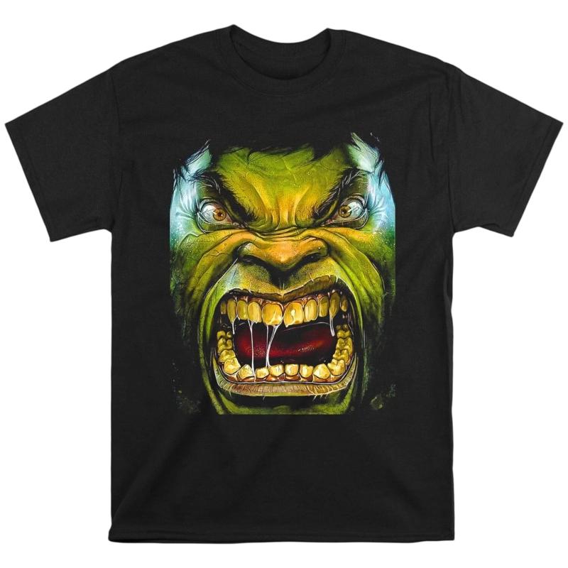 

Hulk TShirt Gothic Unisex Short Sleeve Stretchy Cotton Loose Cut Trendy Crew Neck Gym Top for Men Women Casual Wear M