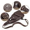 BOLINDAISHU Men's Genuine Leather Cowhide Chest and Messenger Bag