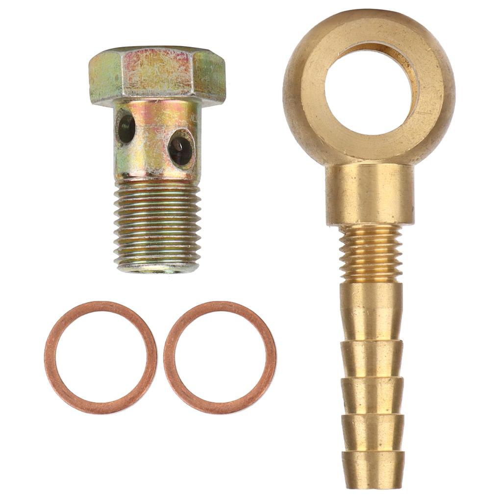 Turbocharger Water Coolant Banjo Fitting Bolt Set M14x1.5 To 3 8in Hose Barb Adapter Kit