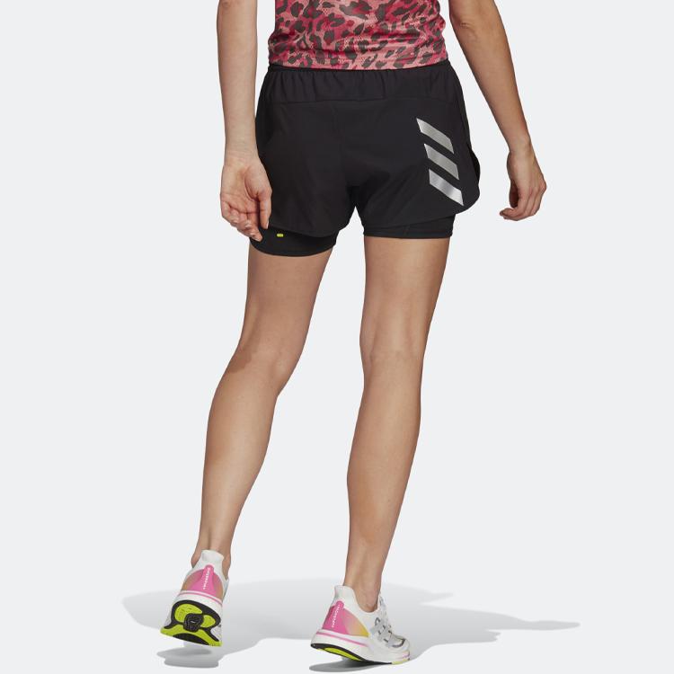 Adidas P. Blue Shorts With Inner Compression Layer Women Shorts Black GN4409