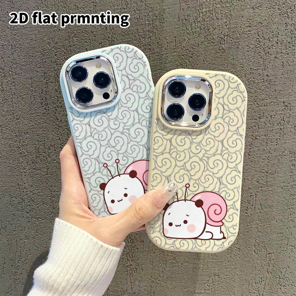 Phone Case: 2D Flat Design Suitable for iPhone 18 17 16 15 14 13 Pro Protective Case, Couple Style, Panda Snail, Christmas and Halloween Gifts
