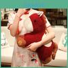 Red Hare Plush Animal With Pp Cotton Filling For Bed Decor And Gift