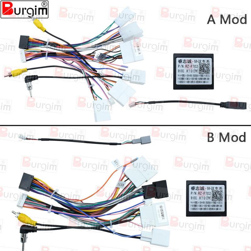 16PIN Android Radio Power Cable For Toyota RAV4 Prius Plus V Sienna Yaris Vitz HiAce Venza Verso Car stereo Harness Wire Canbus