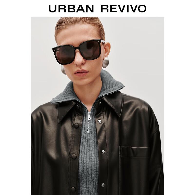 UR Women's Amber Flow Faux Leather Open-Front Shirt