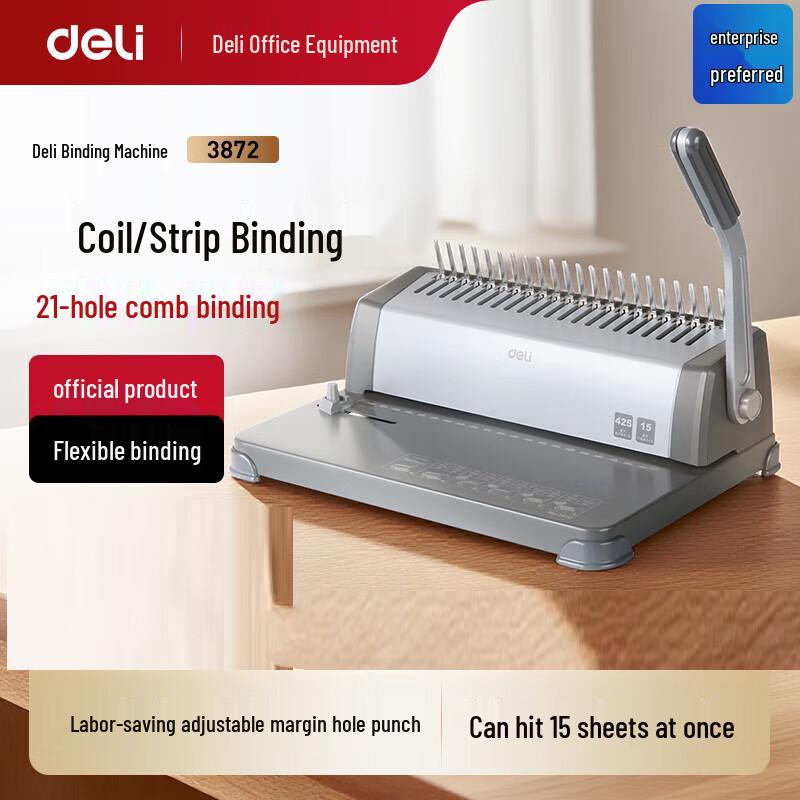 Deli 21-Hole Manual Binding Machine