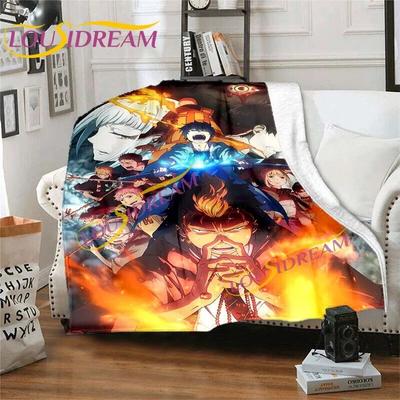 Blue Exorcist Cosplay 3D Cartoon Blanket Anime Blankets Chair Cover Blankets Plush Flannel Bed Throw Sofa Blanket for Fans Gifts
