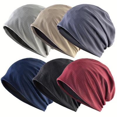 European and American Summer Thin Pullover Hat, Running Sports Headband Hat, Men's and Women's Spring Headscarf Hat, Bald Hat, F