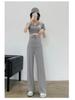 2024 Spring/Summer Maternity Wide-Leg Ice Silk Pants - Breathable, Lightweight, Loose Fit