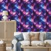 Watercolor Galaxy Wallpaper In Violet, Blue, Indigo and Plum 50x1000