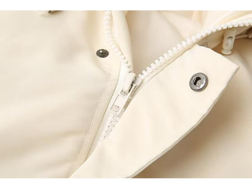 2024 Winter Women's European & American Retro Fur Collar Hooded Parka