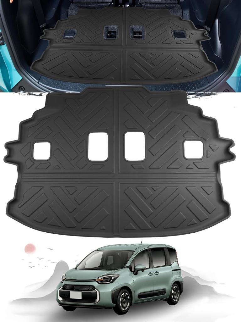 Ruiya Folding Luggage Mat for the New Toyota Sienta Features a 3D Luggage and TPE Easy to and Trunk Custom and New Sienta 10 Series (10 Series),