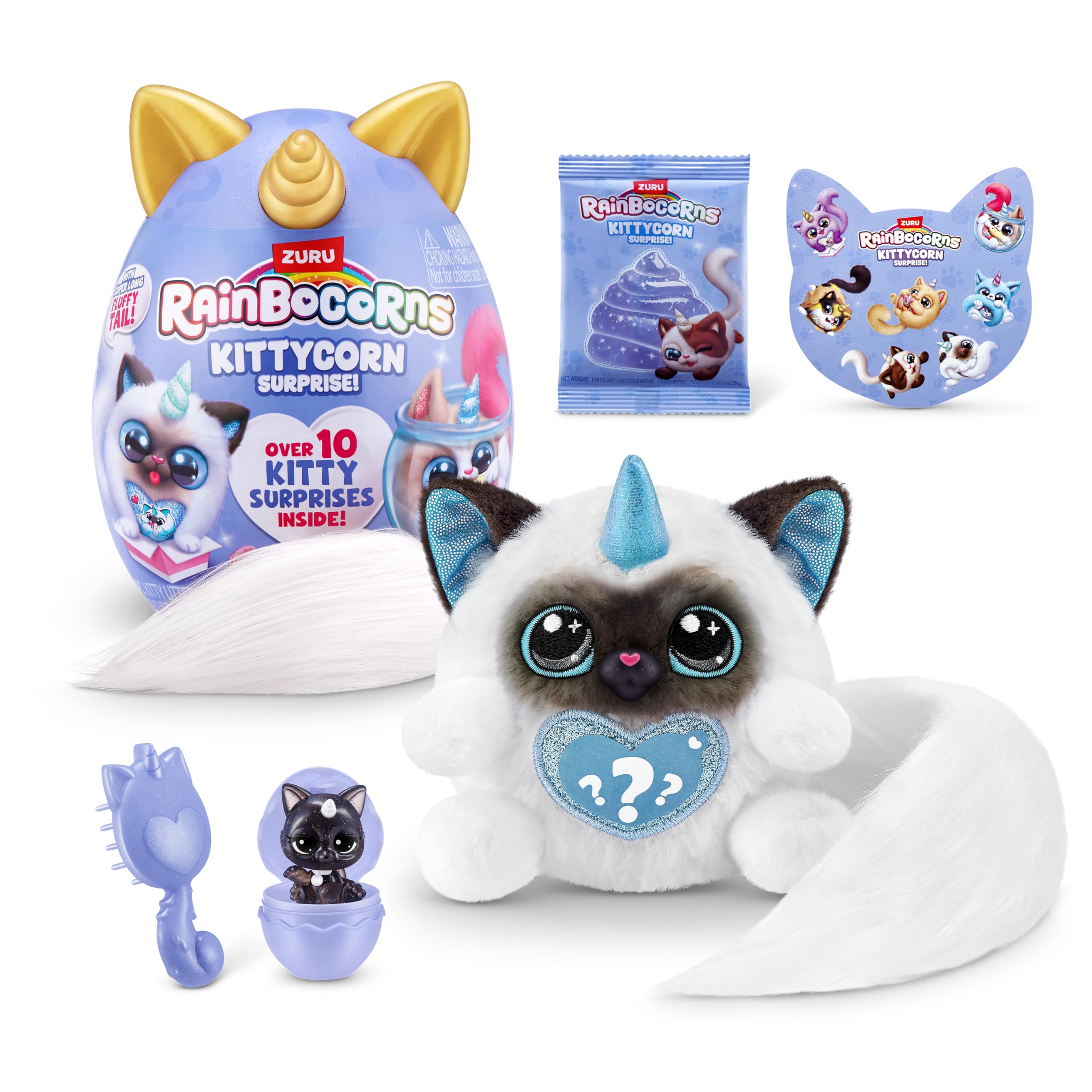 

Мягкая игрушка-сюрприз Rainbocorns Kittycorn Ragdoll, Кошка, серия 3, (21,5 см), (Рэгдолл)