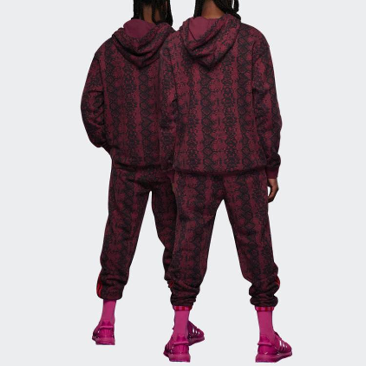 adidas X Ivy Park Snakeskin Print Joggers Unisex Bottoms Cherrywood-Red HI1976